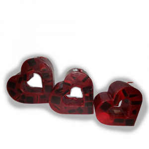 Juego de Velas de Corazón Huecas